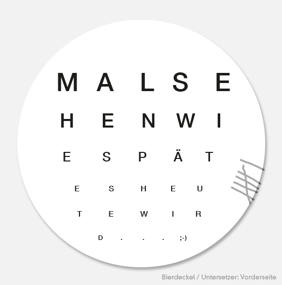 Sehtest... Bierdeckel