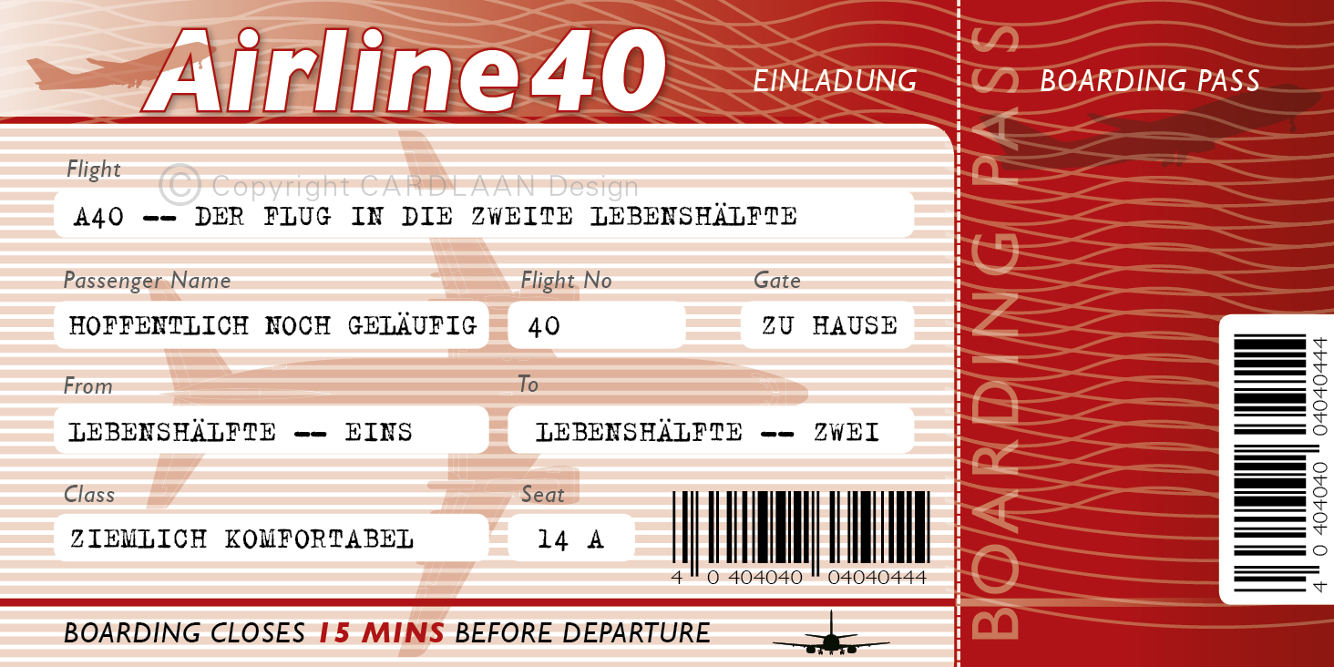 Flugticket... 40 (rot)